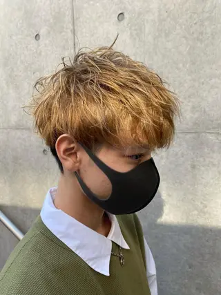 カラー メンズ unopulir 景山　凌のヘアスタイル