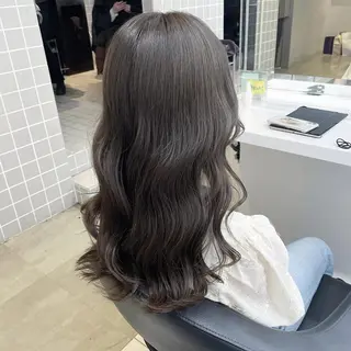 ミディアム カラー パーマ ヘアアレンジ メンズ キッズ ネイル マツエク・マツパ 🦋韓国レイヤー｜ 透明感グレージュ🦋のヘアスタイル
