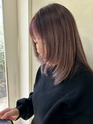 セミロング カラー shiho/レイヤー /透明感カラーのヘアスタイル