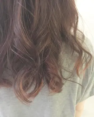 ミディアム セミロング ロング カラー LoRE hair 四条河原町 西尾友里のヘアスタイル