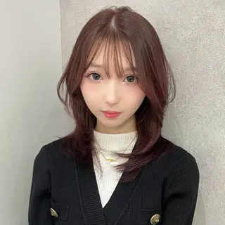 ミディアム ハッシュカット🖤✨ 顔周り/韓国ヘアのヘアスタイル