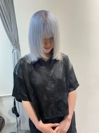 ミディアム カラー 💜ハイトーン💛 マジカルかいちゃんのヘアスタイル