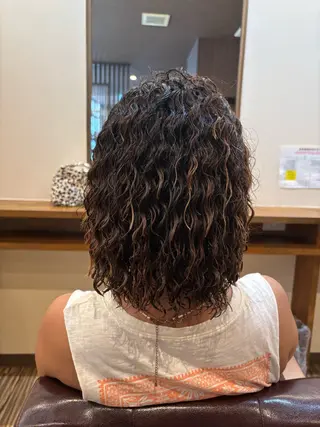 ミディアム パーマ パーマ特化美容師 ナガイのヘアスタイル