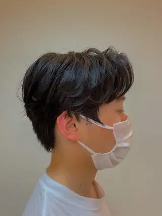 ミディアム パーマ メンズ メンズパーマ 赤司 泰樹のヘアスタイル