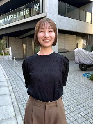 ショート カラー パーマ/透明感カラー /ボブ/吉田一生のヘアスタイル