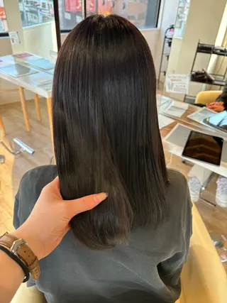 ミディアム カラー ヘアアレンジ 女性専用サロンiiro【イロ】所属・【韓国ヘア/透明感 カラー】makotoのヘアスタイル