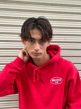 ショート カラー パーマ CLUTCH天王寺 西藤遥河のヘアスタイル