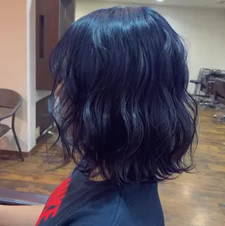 ミディアム 韓国✖️網紅🖤 パーマYURIYAのヘアスタイル