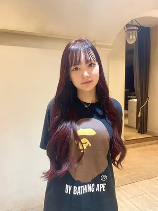 ロング 長谷 若奈のヘアスタイル