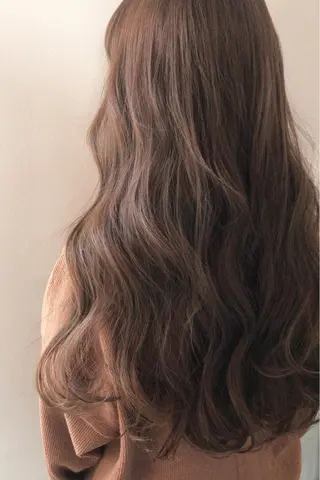 セミロング カラー ヘアアレンジ Aloa透明感ヘア ♡kanami♡のヘアスタイル