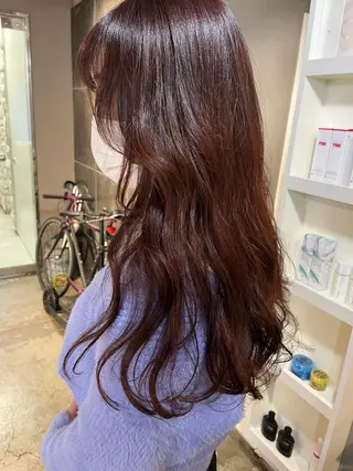 セミロング カラー ヘアアレンジ キッズ ネイル マツエク・マツパ アイブロウ 透明感カラー🤎 ゆりのヘアスタイル