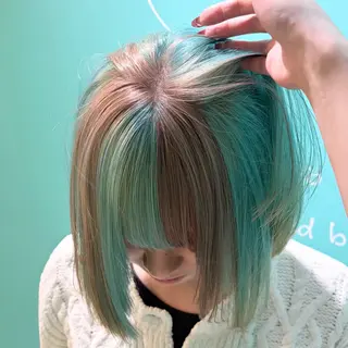 ショート カラー デザインカラー/ ボブ/Natsukiのヘアスタイル