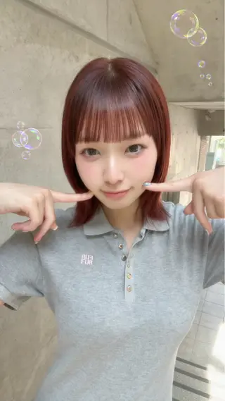 セミロング カラー ヘアアレンジ 愛されカラー🩷 はるなのヘアスタイル