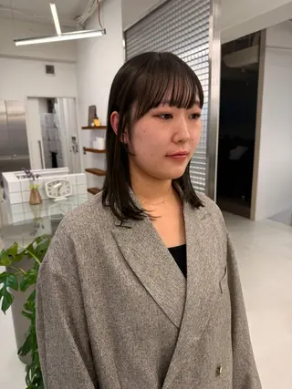 ミディアム カラー 表参道🌿赤み消し カラー/チナツのヘアスタイル