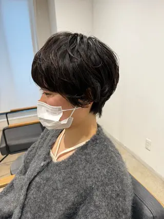 ショート パーマ レイヤー/大人ボブ 渡邉【日吉美容室】のヘアスタイル