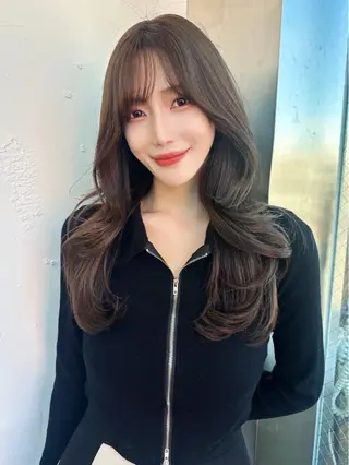 ロング レイヤー/顔周り 田山　穂波のヘアスタイル