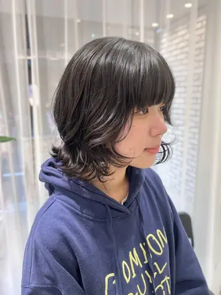 ミディアム 🤎オリーブカラー× パーマ特化💫森口のヘアスタイル