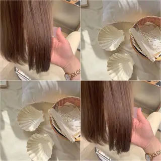 ミディアム カラー 【完全個室】髪質改善 暖色カラー/山崎唯奈のヘアスタイル