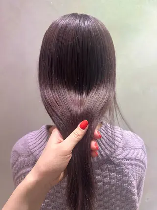 ロング カラー 色落ちまでキレイに！ ！女性サロンのヘアスタイル
