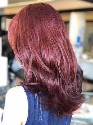 ロング カラー パーマ メンズ 美容室 HAKUAのヘアスタイル