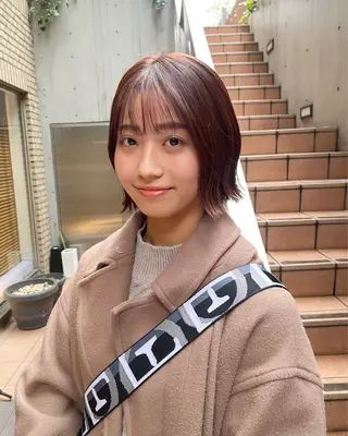 ショート 大人可愛い♡コテ巻き パーマ🌼杉田 萌恵のヘアスタイル