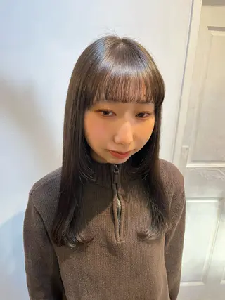 セミロング カラー sora / 渋谷 / ハイトーンのヘアスタイル
