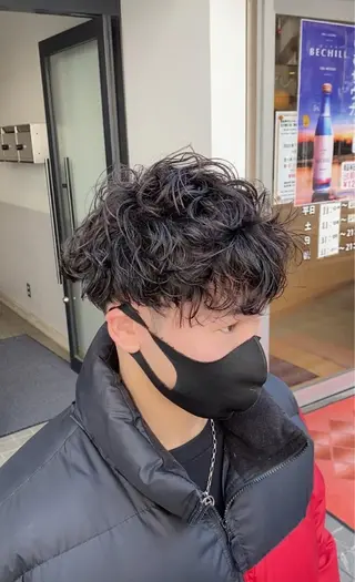 パーマ メンズ お洒落カジュアル🍃 まなとのヘアスタイル