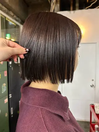 ミディアム カラー maho/垢抜け カラーパーマメイクのヘアスタイル