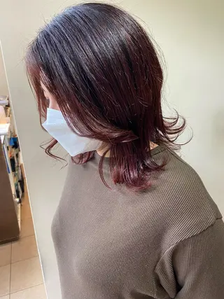 ミディアム カラー ヘアアレンジ 髪質改善 yuikaのヘアスタイル