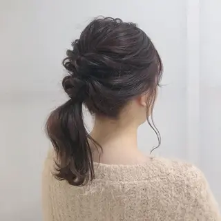 ミディアム ヘアアレンジ やまぐち もえかのヘアスタイル
