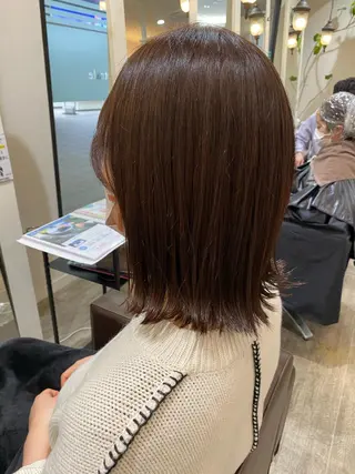 ミディアム カラー 前橋 姫奈のヘアスタイル