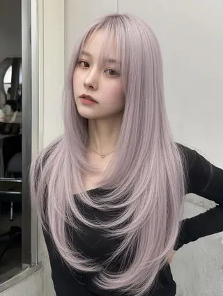 セミロング 祖慶 歩のヘアスタイル