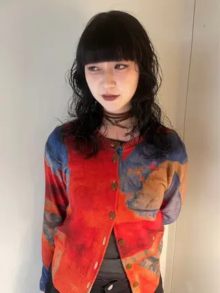 セミロング パーマ REMI／ ラフボブとレイヤーのヘアスタイル