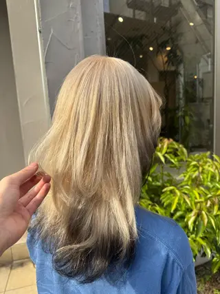 セミロング カラー 🎨ハイトーン/ウル フ/ローライト/大夢のヘアスタイル