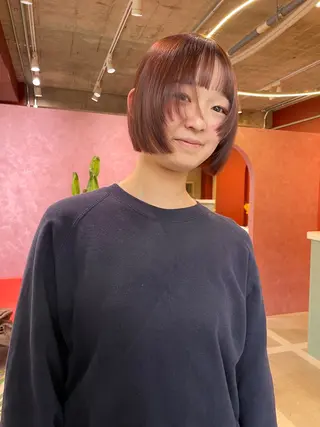 ショート カラー 透明感/レイヤー🎀 春カラー/エリコ🌈のヘアスタイル