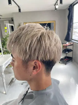 ショート メンズ 穐山 翔【店長】 髪質改善/ハイライトのヘアスタイル