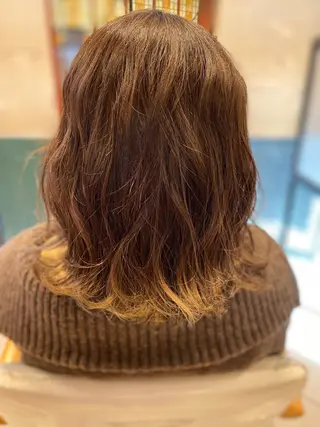 ミディアム へんみ みかのヘアスタイル