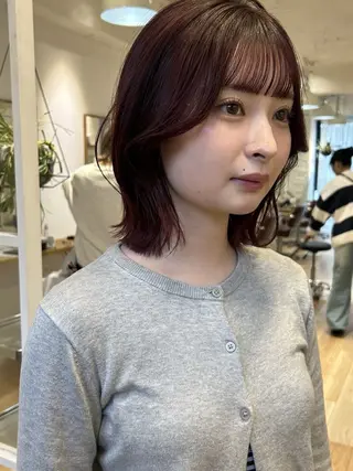 ミディアム カラー じゅわっと暖色カラー 🍊Moemiのヘアスタイル