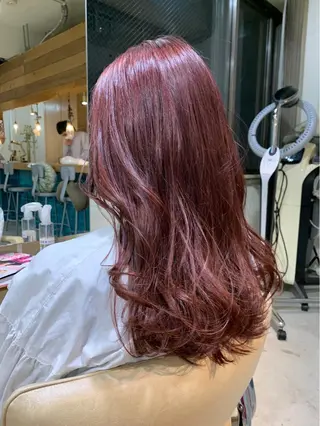 ロング カラー パーマ美容師 hanaのヘアスタイル