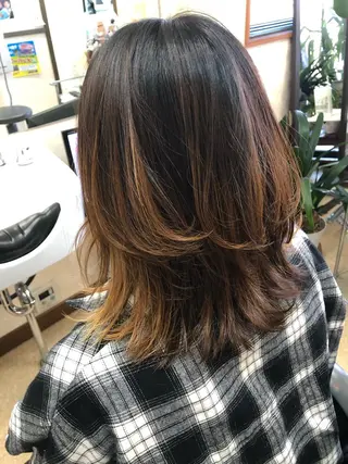 ミディアム 石塚 浩のヘアスタイル