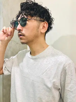 パーマ メンズ 原田 慎吾のヘアスタイル
