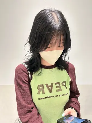 ミディアム カラー 🤍垢抜け♡透明感 カラーmoeka🤍のヘアスタイル