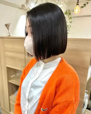 ショート カラー パーマ 銀座No.1髪質改善 縮毛矯正/本木のヘアスタイル
