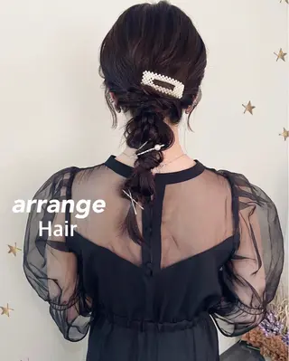 セミロング ヘアアレンジ 市川 千夏のヘアスタイル