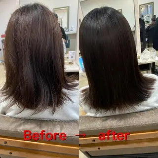 ミディアム パーマ 饒平名 知也のヘアスタイル