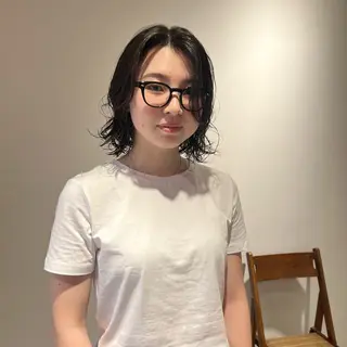 ミディアム パーマ io濱川 遥のヘアスタイル