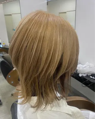 ミディアム カラー ヘアアレンジ 烏山 達也のヘアスタイル