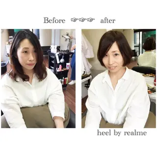 ショート ミディアム カラー パーマ ヘアアレンジ 成松 勇治のヘアスタイル