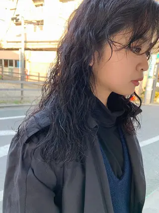 ロング カラー パーマ ヘアアレンジ パーマ/透明感カラー /ボブ/吉田一生のヘアスタイル
