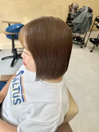 ミディアム カラー ブリーチなしwカラー /艶カラー/oukaのヘアスタイル